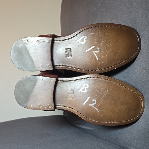 FRYE Phillip Harness Tall Boot Red Leather Knee-High Calf Boots Burnt Red NWOB - Picture 8 of 11